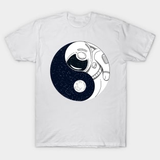 Nasa Astronaut Ying Yang Symbol T-Shirt